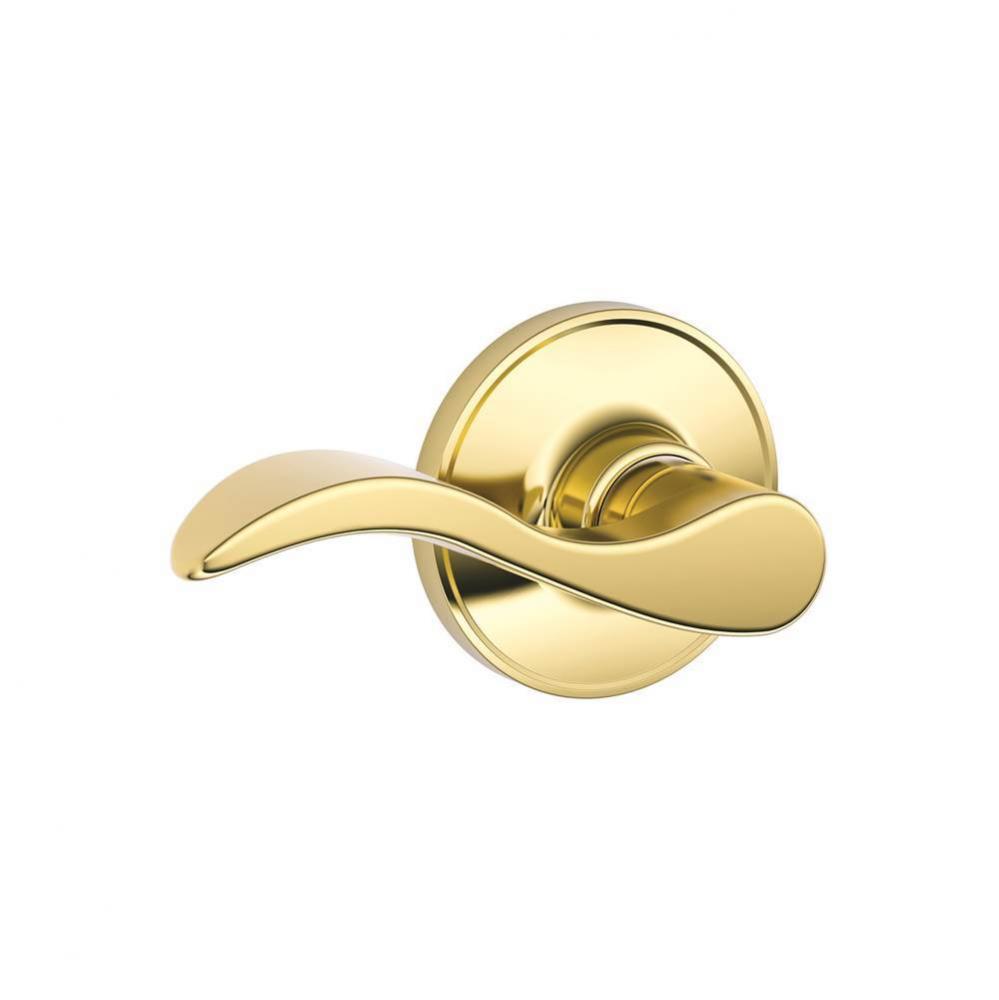 Seville Lever Hall and Closet Lock in Bright Brass