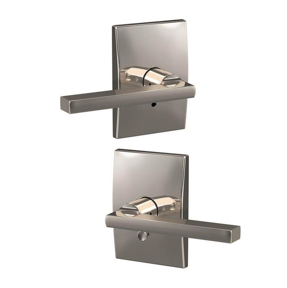 Custom Latitude Lever with Century Trim Hall-Closet and Bed-Bath Lock in Polished Nickel