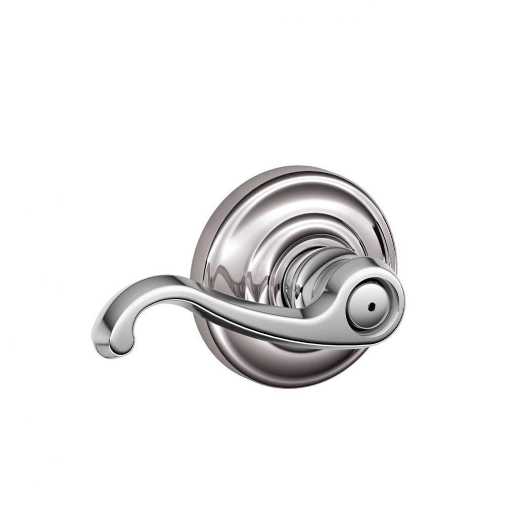 Callington Lever with Andover Trim Bed and Bath Lock in Bright Chrome