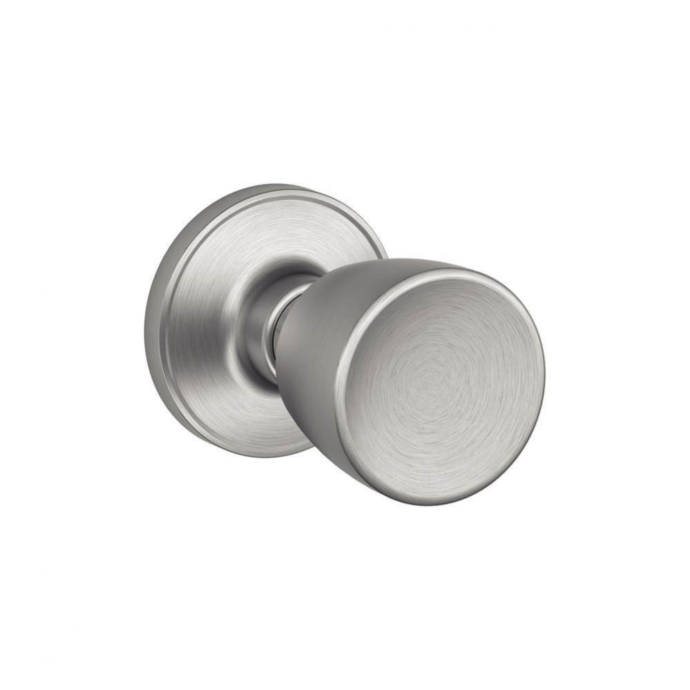 Bryon Knob Hall and Closet Lock in Satin Stainless Steel