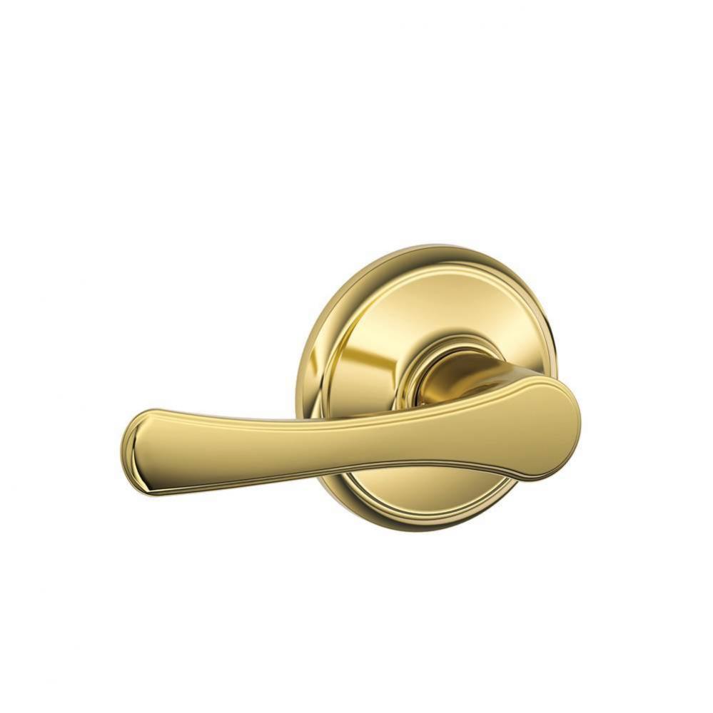 Avila Lever Hall and Closet Lock in Bright Brass