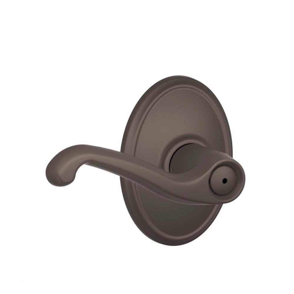 Flair Lever with Wakefield Trim Bed and Bath Lock in Oil Rubbed Bronze