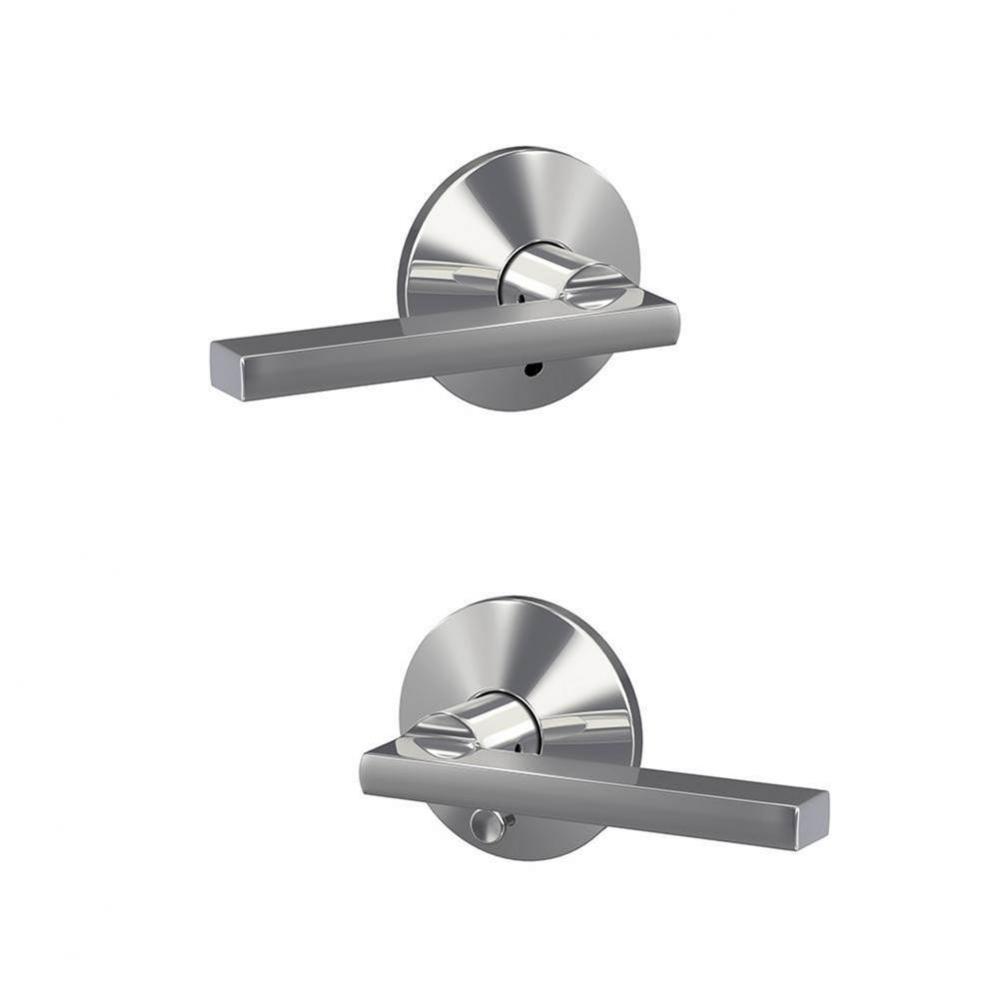 Custom Latitude Lever with Kinsler Trim Hall-Closet and Bed-Bath Lock in Bright Chrome