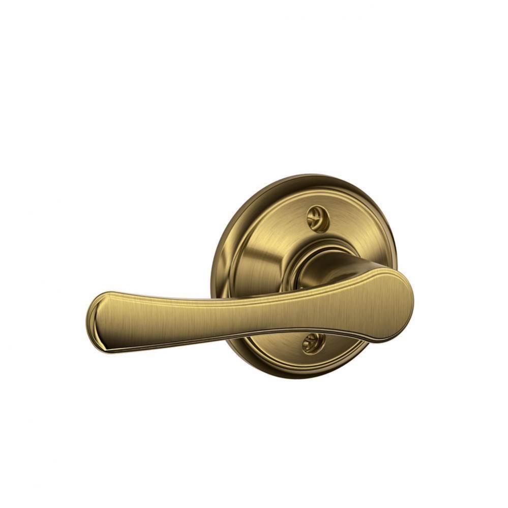 Avila Lever Non-Turning Lock in Antique Brass