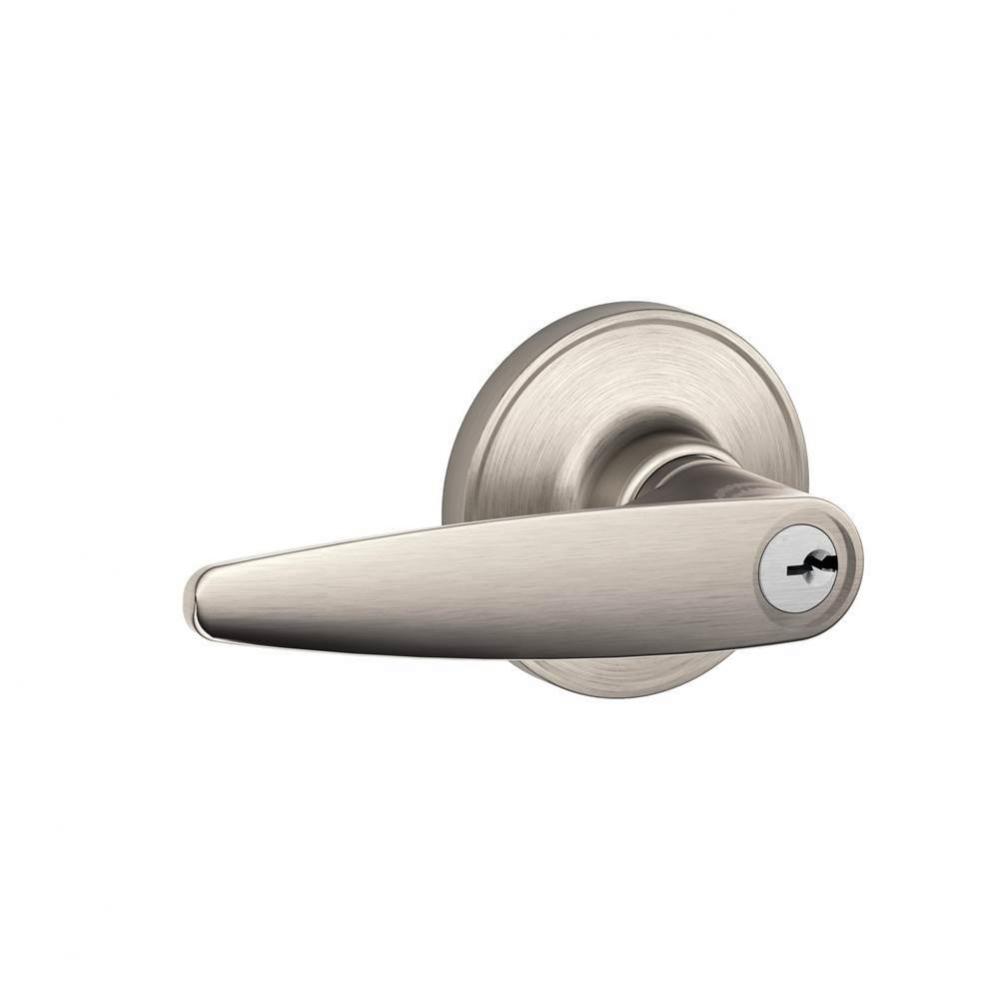 Dover Lever Keyed Entry Lock in Satin Nickel