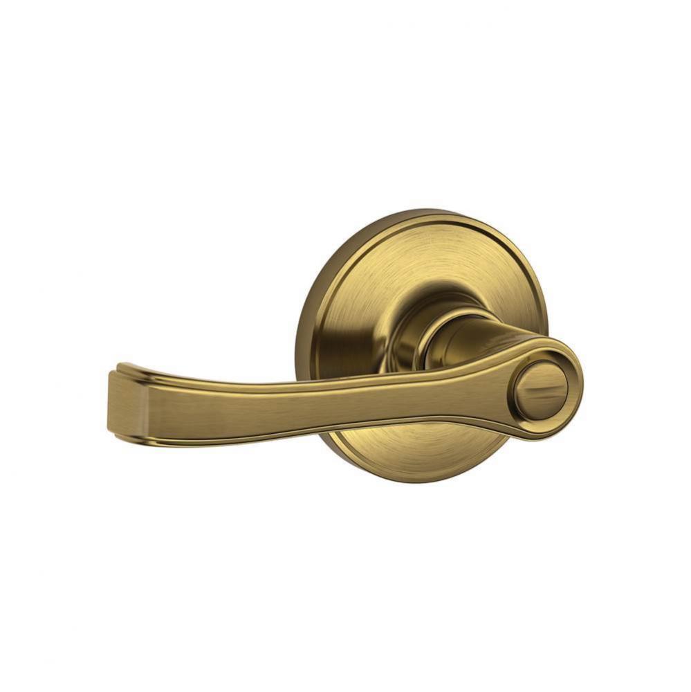 Torino Lever Bed and Bath Lock in Antique Brass