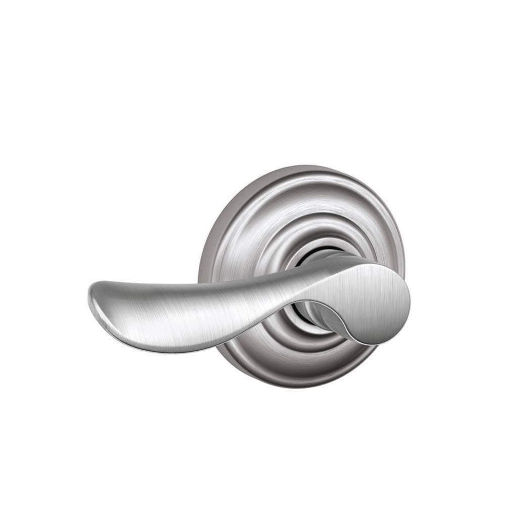 Champagne Lever with Andover Trim Non-Turning Lock in Satin Chrome - Left Handed