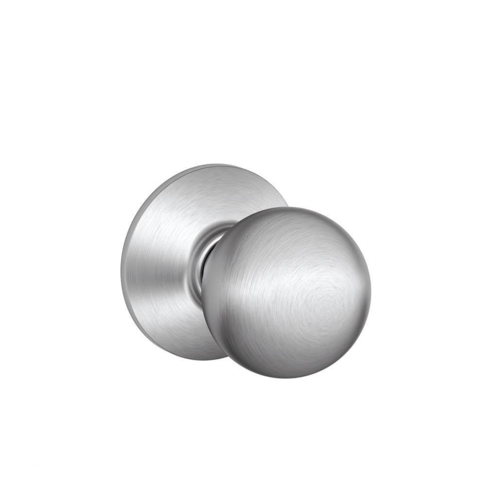 Orbit Knob Hall and Closet Lock in Satin Chrome