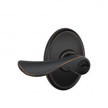Schlage F51A CHP 716 WKF - Champagne Lever with Wakefield Trim Keyed Entry Lock in Aged Bronze