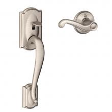Schlage FE285 CAM 619 FLA LH - Camelot Front Entry Handle and Flair Lever - Left-Handed
