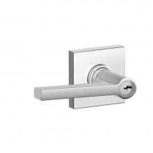 Schlage J54 SOL 625 COL - Solstice Keyed Entry Leverset with Collins Trim in Bright Chrome