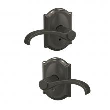 Schlage FC21 WIT 530 CAM - Custom Whitney Lever with Camelot Trim Hall-Closet and Bed-Bath Lock in Black Stainless