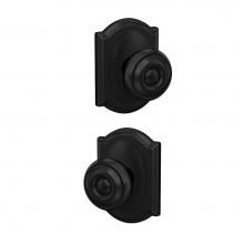 Schlage FC172 GEO 622 CAM - Custom Georgian Non-Turning Knob with Camelot Trim in Matte Black