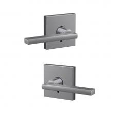 Schlage FC172 LAT 626 COL - Custom Latitude Non-Turning Lever with Collins Trim in Satin Chrome