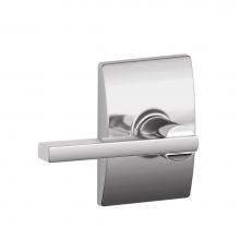 Schlage F10 V LAT 625 CEN - Latitude Lever with Century Trim Hall and Closet Lock in Bright Chrome