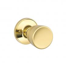 Schlage J170 V BYR 605 - Byron Knob Non-Turning Lock in Bright Brass