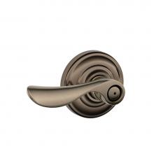 Schlage F40 CHP 620 AND - Champagne Lever with Andover Trim Bed and Bath Lock in Antique Pewter