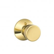 Schlage F170 BEL 505 - Bell Knob Non-Turning Lock in Bright Brass