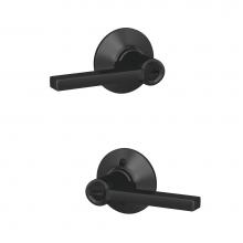 Schlage F51A GC LAT 622 - Latitude Lever Keyed Entry Lock in Matte Black
