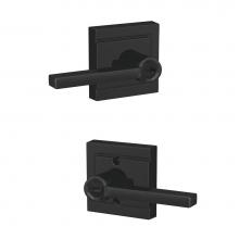 Schlage F51A LAT 622 ULD - Latitude Lever with Upland Trim Keyed Entry Lock in Matte Black