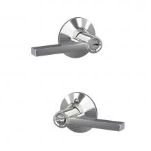 Schlage F51A LAT 625 PLY - Latitude Lever with Plymouth Trim Keyed Entry Lock in Bright Chrome