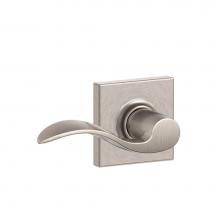 Schlage F10 ACC 619 COL - Accent Lever with Collins Trim Hall and Closet Lock in Satin Nickel