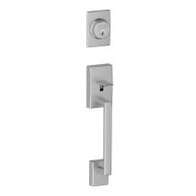 Schlage F58 CEN 626 - Century Exterior Handleset Grip with Exterior Single Cylinder Deadbolt in Satin Chrome