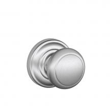 Schlage F10 AND 626 AND - Andover Knob with Andover Trim Hall and Closet Lock in Satin Chrome