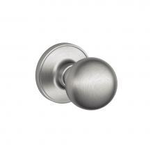 Schlage J10 CNA 630 - Corona Knob Hall and Closet Lock in Satin Stainless Steel