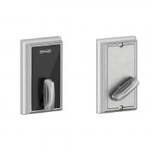 Schlage BE467 F ADD 626 - Control Smart Deadbolt Addison Trim in Satin Chrome