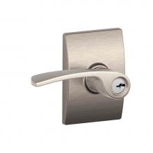 Schlage F51 V MER 619 CEN - Merano Lever with Century Trim Keyed Entry Lock in Satin Nickel