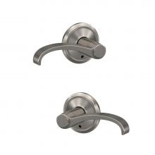 Schlage FC172 WIT 619 ALD - Custom Whitney Non-Turning Lever with Alden Trim in Satin Nickel