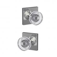 Schlage FC21 DAW 625 COL - Custom Dawes Glass Knob with Collins Trim Hall-Closet and Bed-Bath Lock in Bright Chrome