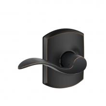 Schlage F10 ACC 716 GRW - Accent Lever with Greenwich Trim Hall and Closet Lock in Aged Bronze