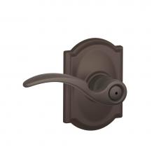 Schlage F40 STA 613 CAM - St. Annes Lever with Camelot Trim Bed and Bath Lock in Oil Rubbed Bronze