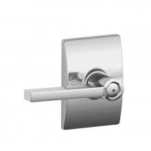 Schlage F40 V LAT 625 CEN - Latitude Lever with Century Trim Bed and Bath Lock in Bright Chrome