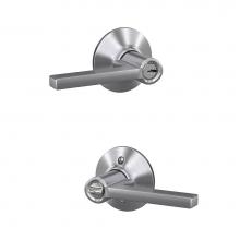 Schlage F51A LAT 626 PLY - Latitude Lever with Plymouth Trim Keyed Entry Lock in Satin Chrome