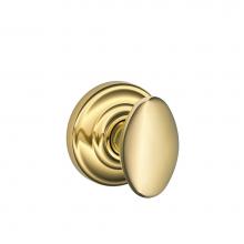 Schlage F10 SIE 505 605 AND - Siena Knob with Andover Trim Hall and Closet Lock in Bright Brass