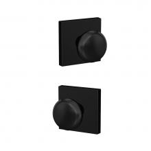Schlage FC172 PLY 622 COL - Custom Plymouth Non-Turning Knob with Collins Trim in Matte Black