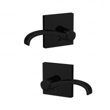 Schlage FC21 WIT 622 COL - Custom Whitney Lever with Collins Hall-Closet and Bed-Bath Lock Trim in Matte Black