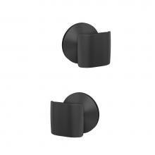 Schlage FC172 GAN 622 KIN - Custom Ganton Non-Turning Knob with Kinsler Trim in Matte Black