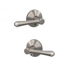 Schlage FC21 DMP 619 KIN - Custom Dempsey Lever with Kinsler Trim Hall-Closet and Bed-Bath Lock in Satin Nickel