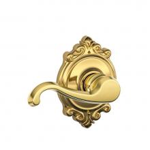 Schlage F10 CLT 505 BRK - Callington Lever with Brookshire Trim Hall and Closet Lock in Bright Brass