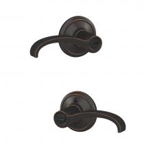 Schlage F51A WIT 716 GEO - Whitney Lever with Georgian Trim Keyed Entry Lock in Aged Bronze