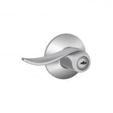 Schlage F51A SAC 626 - Sacramento Lever Keyed Entry Lock in Satin Chrome