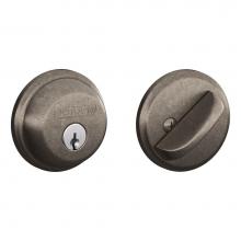 Schlage B60 N V 621 - Single Cylinder Deadbolt in Distressed Nickel