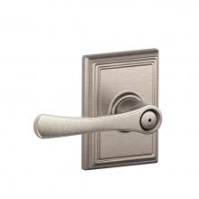 Schlage F40 VLA 619 ADD - Avila Lever with Addison Trim Bed and Bath Lock in Satin Nickel