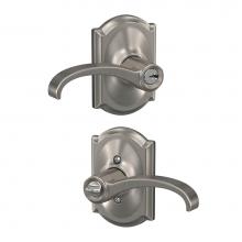 Schlage F51A GC WIT 619 CAM - Whitney Lever with Camelot Trim Keyed Entry Lock in Satin Nickel