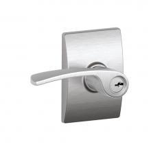 Schlage F51A MER 626 CEN - Merano Lever with Century Trim Keyed Entry Lock in Satin Chrome