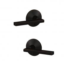 Schlage FC21 LAT 716 KIN - Custom Latitude Lever with Kinsler Trim Hall-Closet and Bed-Bath Lock in Aged Bronze